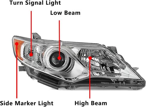 WFLNHB Headlights Assembly Replacement for Toyota Camry L/LE/XLE 2012-2014 Front Light Headlights Headlamps Passenger and Driver Side in Saudi Arabia