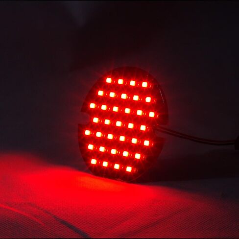 أضواء النسر 3.25 3-1/4 بوصة على طراز مسطح LED الإشارات المنعطفات المتوافقة مع الدراجات النارية Harley Davidson (إضافة عدسات واضحة) in Kuwait
