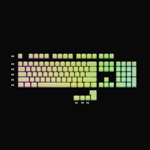 Pudding v2 Keycaps Set | Doubleshot PBT Keycap Set | Full 145 OEM Profile Key Set | ANSI (US), ISO Compatible - Supports Full Size, TKL, 75%, 60% Layouts (Black) in Saudi Arabia