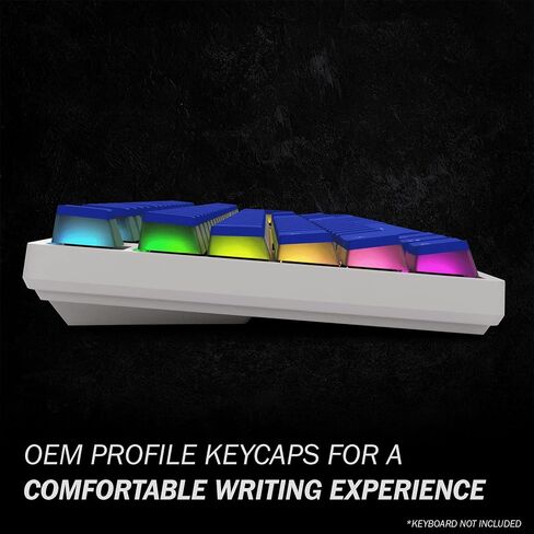 Pudding v2 Keycaps Set | Doubleshot PBT Keycap Set | Full 145 OEM Profile Key Set | ANSI (US), ISO Compatible - Supports Full Size, TKL, 75%, 60% Layouts (Black) in Saudi Arabia