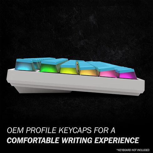 Pudding v2 Keycaps Set | Doubleshot PBT Keycap Set | Full 145 OEM Profile Key Set | ANSI (US), ISO Compatible - Supports Full Size, TKL, 75%, 60% Layouts (Black) in Saudi Arabia