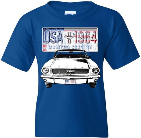 Mustang Country 1964 Youth T-Shirt Ford Legend USA American Classic Kids Tee in Saudi Arabia