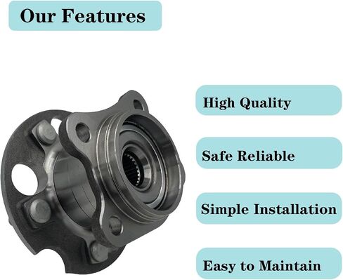 512284 Rear Wheel Bearing and Hub Assembly for Toyota Highlander 2004-2013/ Venza 2009-2016, Lexus RX350 2007-09/ RX330 04-06/ RX400h 2006-2008, AWD Only in Saudi Arabia