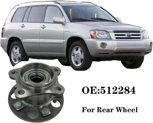 512284 Rear Wheel Bearing and Hub Assembly for Toyota Highlander 2004-2013/ Venza 2009-2016, Lexus RX350 2007-09/ RX330 04-06/ RX400h 2006-2008, AWD Only in Saudi Arabia