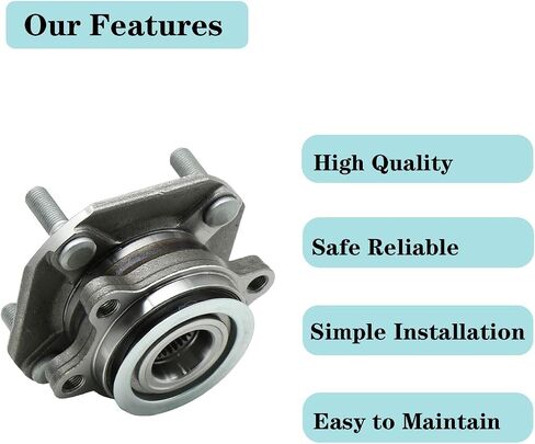 513297 513299 Front Wheel Bearing and Hub Assembly for Nissan Sentra 2007 2008 2009 2010 2011 2012 2.0L Only 4 Lugs w/ABS in Saudi Arabia