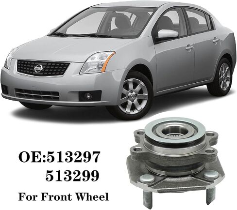 513297 513299 Front Wheel Bearing and Hub Assembly for Nissan Sentra 2007 2008 2009 2010 2011 2012 2.0L Only 4 Lugs w/ABS in Saudi Arabia