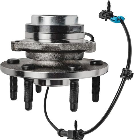 Detroit Axle - 2WD Front Wheel Bearing Hub لـ Chevy GMC Silverado Sierra Avalanche Suburban Yukon XL 1500 HD Tahoe Cadillac Escalade Express Savana 2500 Wheel Wheel and Hub 6 Lugs Present in Saudi Arabia