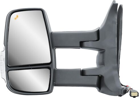 Replacement Driver Left Side Door Mirror Long Extension View Tow Mirror Power and Heated with Signal Light Indicator for Ford Transit 150 250 350 from 2010 to 2024 in Saudi Arabia