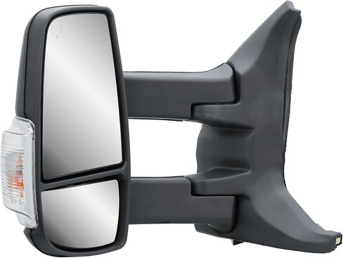 Replacement Driver Left Side Door Mirror Long Extension View Tow Mirror Power and Heated with Signal Light Indicator for Ford Transit 150 250 350 from 2010 to 2024 in Saudi Arabia