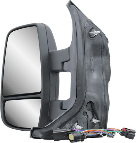 Replacement Driver Left Side Door Mirror Long Extension View Tow Mirror Power and Heated with Signal Light Indicator for Ford Transit 150 250 350 from 2010 to 2024 in Saudi Arabia
