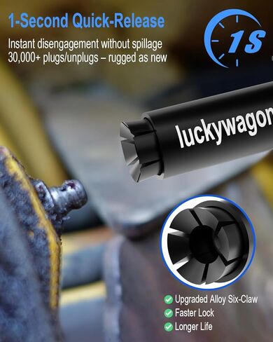 قارئ بندقية الشحوم أسود تسرب تسربات الشحوم نصائح القفل السريع إطلاق عالي الضغط 10000 رطل/مرصوفة بالشم ، مقبض مزدوج 6 الفكين zerk مقرن متوافق مع جميع الأسلحة 1/8 بوصة in Kuwait