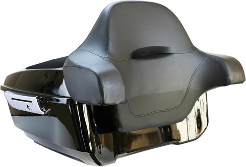 Yhmoto 13.7 "King Tour Pack Trunk+حول مسند الظهر+رف الأمتعة المناسب لـ Harley Davidson Touring Road King ، Road Glide ، Street Glide ، CVO 2014-2024 (Set B) in Kuwait
