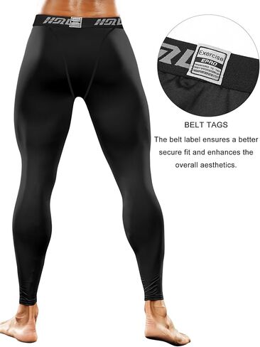 Holure 3 Pack Men's Compression Pants, Athletic Workout Running Leggings for Men, Sports Base Layer Thermal Tights in Kuwait