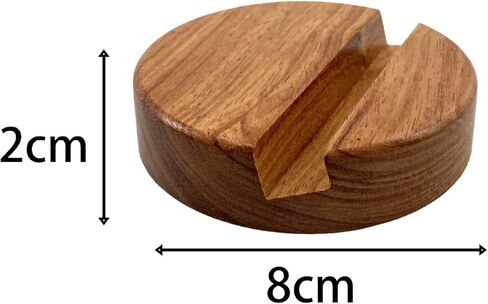 Natural Black Walnut Wood Phone Stand, Round Shape, Single Slot, 2 x 8 x 8 cm in Saudi Arabia