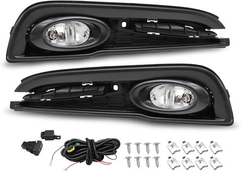Fog Lights Assembly Compatible with 2013 2014 2015 Civic Sedan Pair of Clear Lens Fog Lamp w/Switch Wiring Kit 33901TR0A51 33951TR0A51 in Saudi Arabia