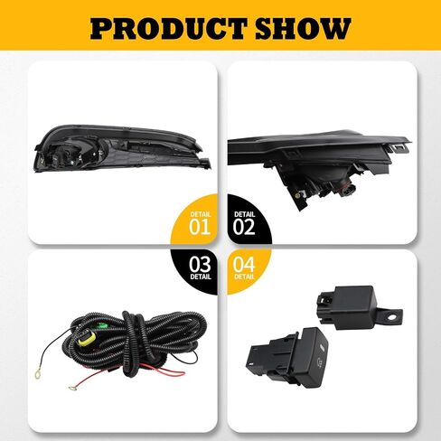 Fog Lights Assembly Compatible with 2013 2014 2015 Civic Sedan Pair of Clear Lens Fog Lamp w/Switch Wiring Kit 33901TR0A51 33951TR0A51 in Saudi Arabia