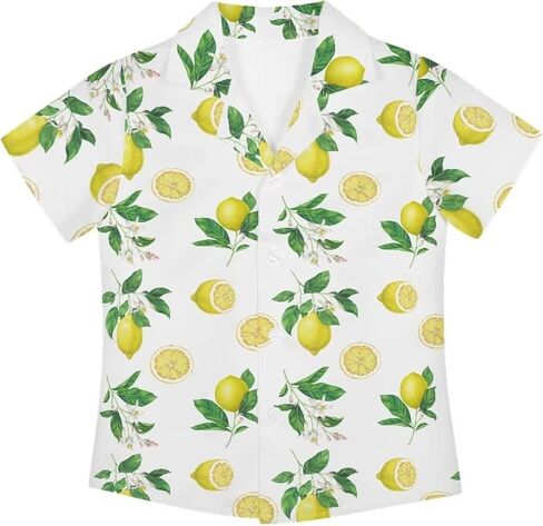 Boys Cute Hawaiian Shirts for Summer Vacation Comfy Short Sleeve V Neck Button Down Shirt Kids Beach Outfits in Kuwait