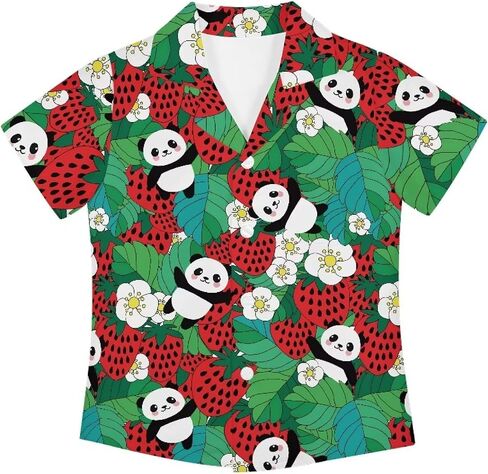 Boys Cute Hawaiian Shirts for Summer Vacation Comfy Short Sleeve V Neck Button Down Shirt Kids Beach Outfits in Kuwait