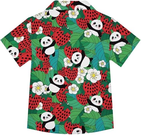 Boys Cute Hawaiian Shirts for Summer Vacation Comfy Short Sleeve V Neck Button Down Shirt Kids Beach Outfits in Kuwait