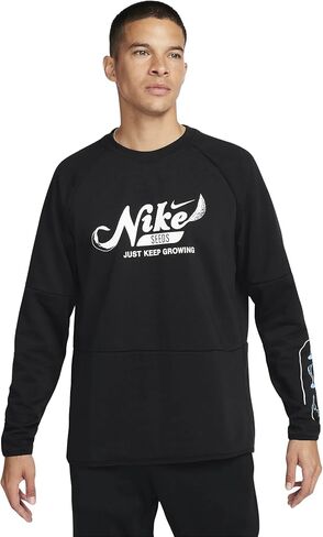 Nike Men's Dri-Fiet Fleece Fitness Crew-Neck Top (فوتون غبار/غبار الفوتون/الأزرق الملكي العميق ، FN3289-025) in Saudi Arabia