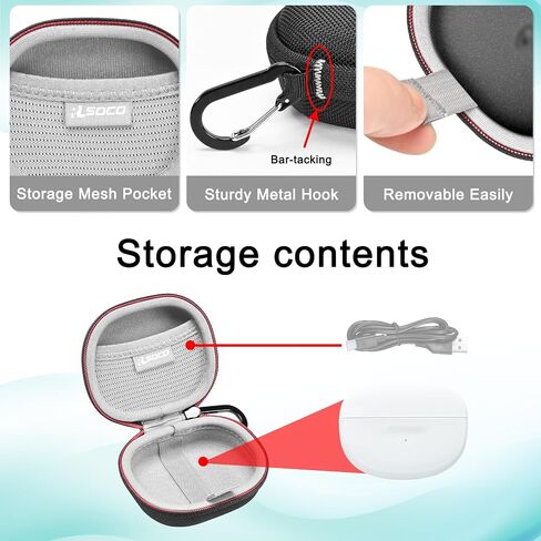 حقيبة حمل RLSOCO لسماعات Anker Soundcore AeroFit Pro المفتوحة للأذن (أسود) in Saudi Arabia