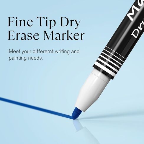 MaxGear Dry Erase Markers Bulk, 12 Count Black Dry Erase Markers Set, Whiteboard Markers Bullet Tip, Dry Erase Board Marker, Black White Board Marker Set for School Office, Bullet Tip, Black, 12 Pack in Kuwait