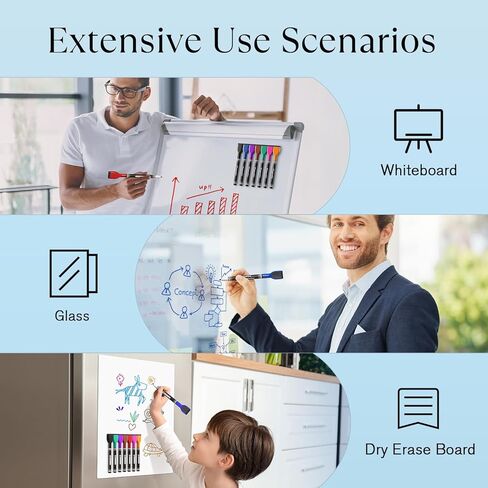 MaxGear Dry Erase Markers Bulk, 12 Count Black Dry Erase Markers Set, Whiteboard Markers Bullet Tip, Dry Erase Board Marker, Black White Board Marker Set for School Office, Bullet Tip, Black, 12 Pack in Kuwait