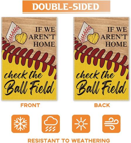 Hafhue Ignore The Garss Excuse The Mess Baseball Softball Garden Flag, 12 x 18 Inch Double Sided Holiday Yard Outdoor Decoration Flag, Check the Ballfield Flag, Baseball Flag for Baseball Lover in Kuwait