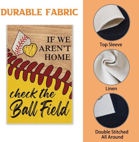 Hafhue Ignore The Garss Excuse The Mess Baseball Softball Garden Flag, 12 x 18 Inch Double Sided Holiday Yard Outdoor Decoration Flag, Check the Ballfield Flag, Baseball Flag for Baseball Lover in Kuwait