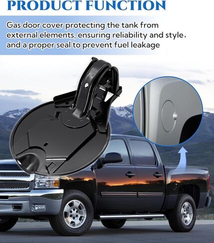 25871805 غطاء باب خزان الغاز الوقود يناسب Chevy Silverado 1500 2500 HD 3500HD ، LID FOULER FOLLER استبدال 15940676 FITS لـ GMC SIERRA 1500 2500 HD SIERRA 3500 HD 2007-2014 in Saudi Arabia
