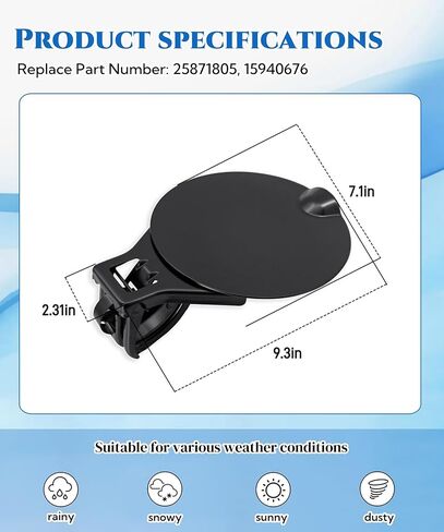 25871805 غطاء باب خزان الغاز الوقود يناسب Chevy Silverado 1500 2500 HD 3500HD ، LID FOULER FOLLER استبدال 15940676 FITS لـ GMC SIERRA 1500 2500 HD SIERRA 3500 HD 2007-2014 in Saudi Arabia