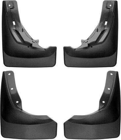 WeatherTech Custom No-Drill Splash Guard MudFlaps for Ford Explorer, Hybrid, ST - Front & Rear Set (110111-120111), Black in Saudi Arabia