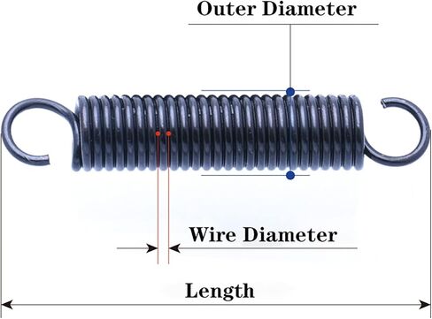 Mdingbao-Extension Springs قطر سلك 0.4 ملم ، قطره الخارجي 4 مم ، طول 15-60 مم ، نابض تمديد الصلب الزنبركي مع نوابض صغيرة الخطاف ، قدرة تمتد جيدة 10pcs (0.4x4x15mm) in Saudi Arabia