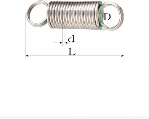 Mdingbao-Extension Springs 304 Stainless Steel Extension Spring Wire Dia 1.5 Mm Outer Dia 10~15mm Total Length 110~200mm Tension Spring with Loop, 2 Pcs, Good Stretching Ability(160mm,10mm) in Saudi Arabia