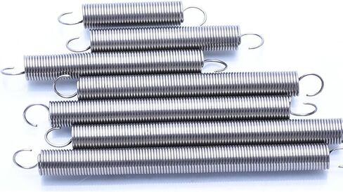 Mdingbao-Extension Springs 0.6mm Wire Diameter, 8mm Outer Diameter, 220-300mm Length, Stainless Steel Small Dual Hook Expansion Tension Spring, 1 Pieces, Good Stretching Ability(260mm) in Saudi Arabia
