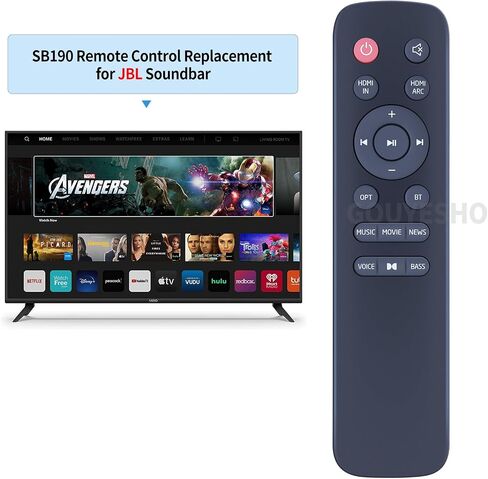 New Replacement Remote Control fit for JBL Bar 5.1 Surround Soundbar System JBL2GBAR51IMBLKAM in Saudi Arabia