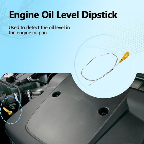 53021858AD مستوى زيت المحرك على مستوى DIPSTICK متوافق مع Grand Cherokee 2005-2008 2.7L ، Commander 2006-2008 5.7L يحل محل 53021858AC 53021858AI in Saudi Arabia