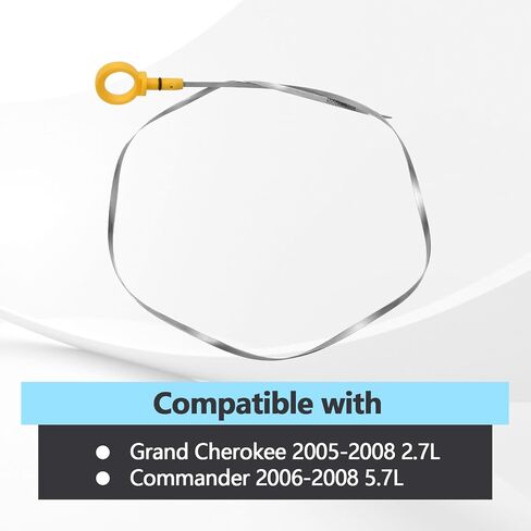 53021858AD مستوى زيت المحرك على مستوى DIPSTICK متوافق مع Grand Cherokee 2005-2008 2.7L ، Commander 2006-2008 5.7L يحل محل 53021858AC 53021858AI in Saudi Arabia