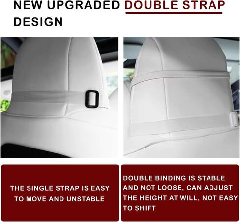 Car Headrest Neck Pillow Support Memory Foam Ergonomic Design Accessory for Driving Seat Fatigue Relief Compatible with Tesla Model S X 3 Y & Cybertruck - 2 Pieces in Saudi Arabia