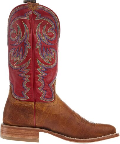 Hyer Mens Sawyer Shrunken Shoulder 13 In Red Vintage Goat Top Cowboy Boot in Saudi Arabia