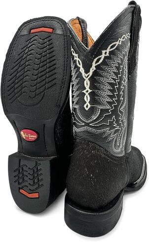 Men’s Leather Cow Hair Western Cowboy Boots in Saudi Arabia