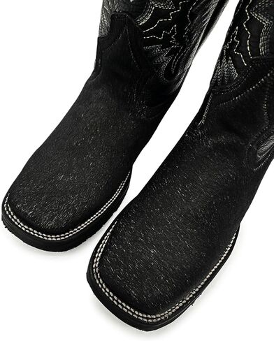 Men’s Leather Cow Hair Western Cowboy Boots in Saudi Arabia