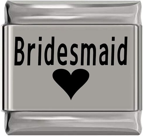 NewCharms Bridesmaid Laser Engraved Italian Charm (9mm Standard Size) in Saudi Arabia