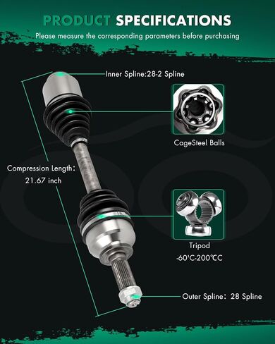 SCITOO Front Right Passenger Side CV Axle Shaft Assembly Fit for Mazda 3 2.0L,for Mazda 3 2.3L,for Mazda 3 Sport 2.0L 2005 2006 2007 2008 2009 60-8171 FWD in Saudi Arabia