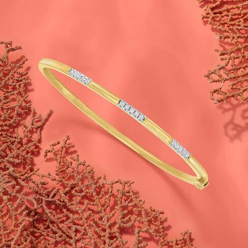 Ross-Simons 0.20 ct. T.W. سوار مسبار الماس بالذهب 18kt على الجنيه الاسترليني in Saudi Arabia