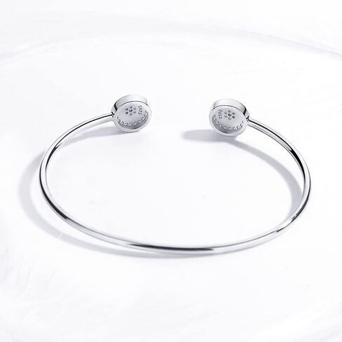 14K Gold Moissanite Evil Eye Cuff Bangle for Women,Dainty Blue Sapphire Devil's Eye Open Bangle Bracelet,Fashion Jewelry Gift for Her in Saudi Arabia