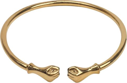 Marsrut Brass Bracelets for Women, Bangles Jewelry in Fist Opening Embossing Design and Gold Color, Solid Cuff Bangle Bracelet for Women Men, 2.30" Inner Diameter, 1 Piece in Saudi Arabia