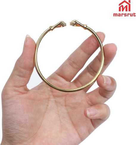 Marsrut Brass Bracelets for Women, Bangles Jewelry in Fist Opening Embossing Design and Gold Color, Solid Cuff Bangle Bracelet for Women Men, 2.30" Inner Diameter, 1 Piece in Saudi Arabia