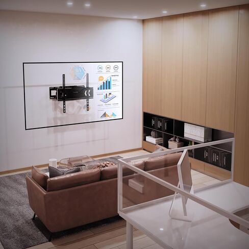 تلفزيون جدار التليفزيون ل 37-80 بوصة LED LCD OLED 4K أجهزة تلفزيون يصل إلى 132 رطلاً ، وجبل تلفزيوني كامل ، وتصنيع شريان تلفزيوني MAX VESA 600X400MM ، وتناسب 12/16 بوصة خشبية in Saudi Arabia