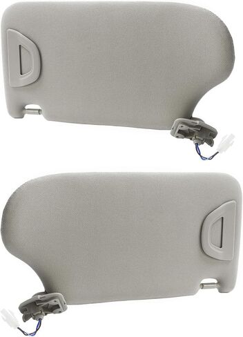 HECASA Left & Right Sun Visor with Vanity Light Compatible with 2013-2018 Nissan Altima Replacement for 96401-3TA2A Sunvisor Sunshade with Mirror with Wired Driver and Passenger Side Gray in Saudi Arabia